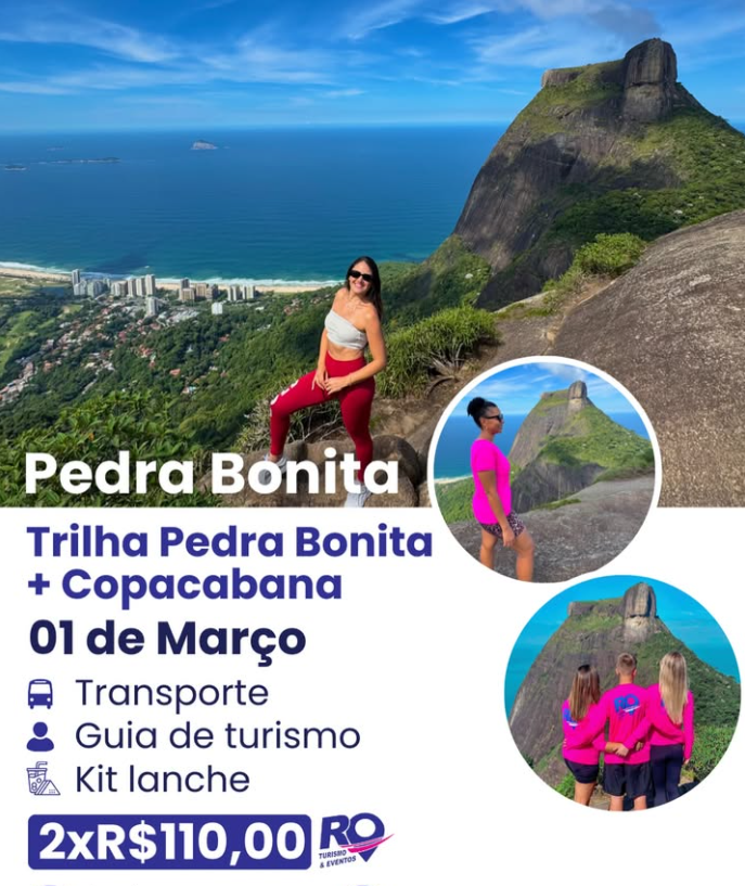 Trilha Pedra Bonita + Copacabana - RJ